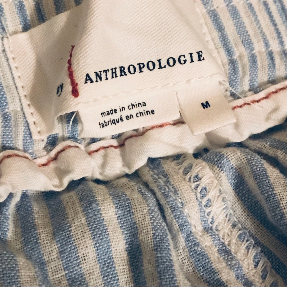 New Anthropologie Cruise Pants Sky Striped - Picture 6 of 8